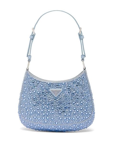 prada crystal bag outfit|Prada crystal embellished bag.